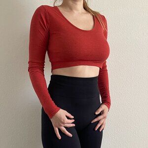 Red crop top